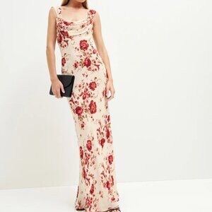 Red Floral Reformation Dress